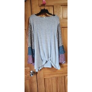 Emerald brand sweater with bell sleeve